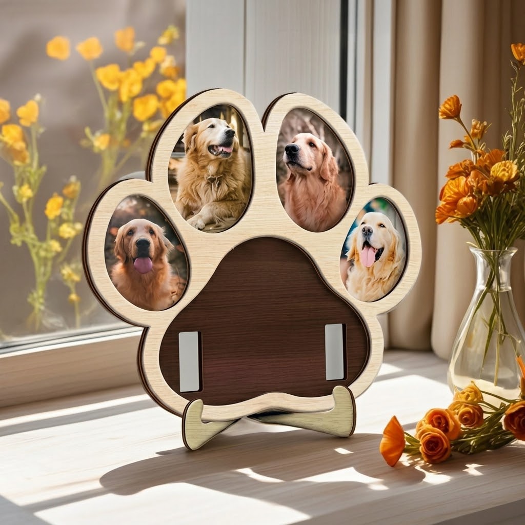 Cuatro Huellas – Marco Pata para 4 Fotos de tu Perro